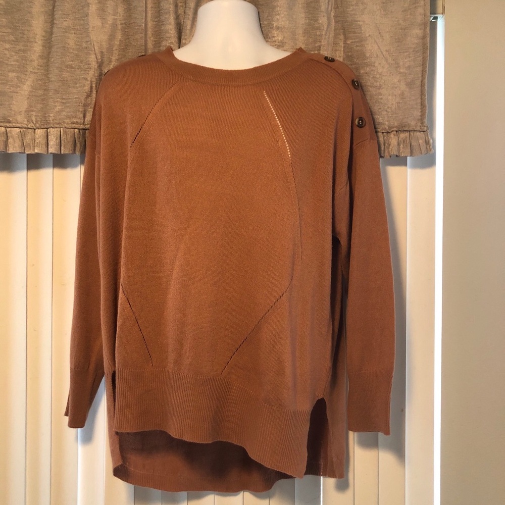 Zenobia Burgundy Wine Solid Loose Fit Slouchy Long Sleeve Sweatshirt Size 2XL